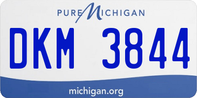 MI license plate DKM3844
