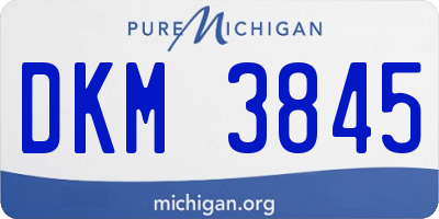 MI license plate DKM3845