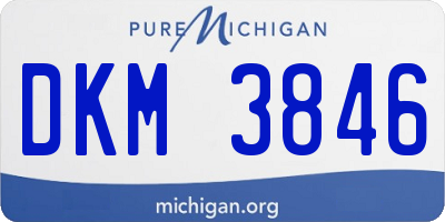 MI license plate DKM3846