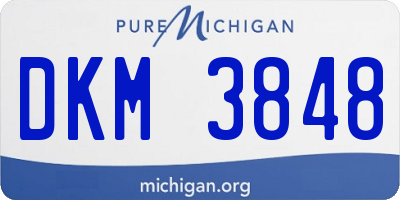 MI license plate DKM3848
