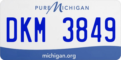 MI license plate DKM3849