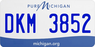 MI license plate DKM3852
