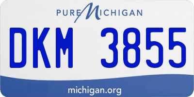 MI license plate DKM3855