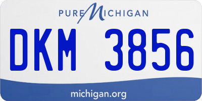 MI license plate DKM3856