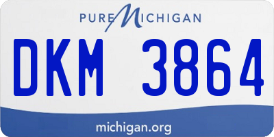 MI license plate DKM3864