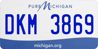 MI license plate DKM3869