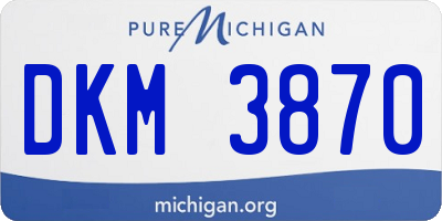 MI license plate DKM3870