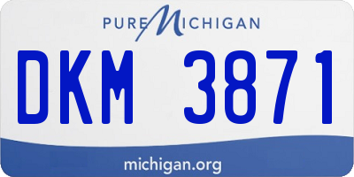 MI license plate DKM3871