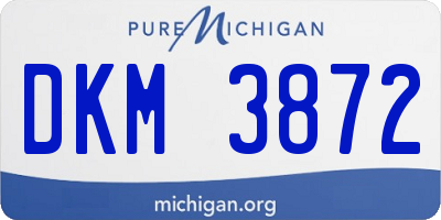 MI license plate DKM3872