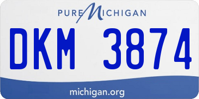 MI license plate DKM3874
