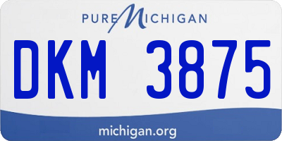 MI license plate DKM3875