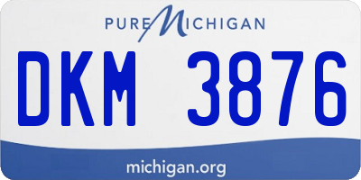 MI license plate DKM3876