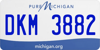MI license plate DKM3882