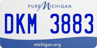 MI license plate DKM3883