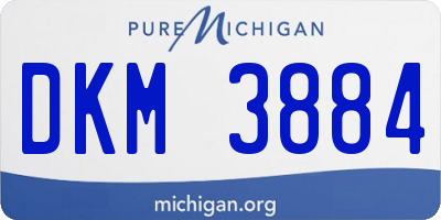 MI license plate DKM3884