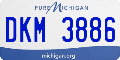 MI license plate DKM3886