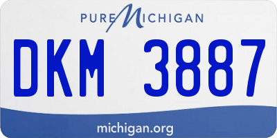 MI license plate DKM3887