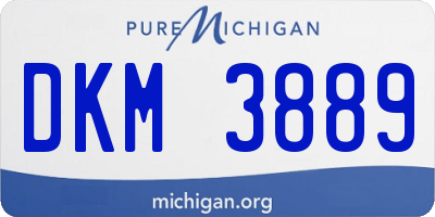 MI license plate DKM3889