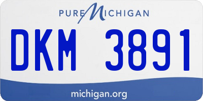 MI license plate DKM3891