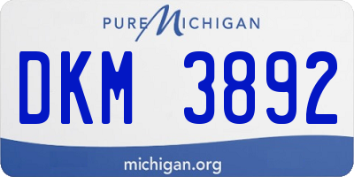 MI license plate DKM3892