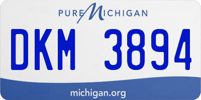 MI license plate DKM3894