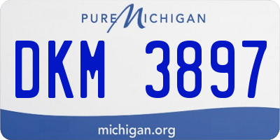 MI license plate DKM3897