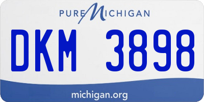 MI license plate DKM3898