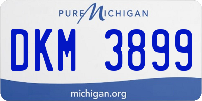 MI license plate DKM3899