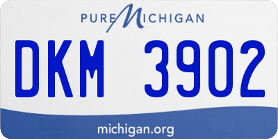 MI license plate DKM3902