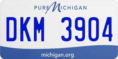 MI license plate DKM3904