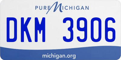 MI license plate DKM3906