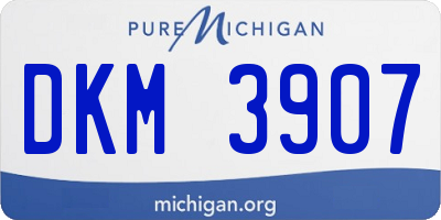 MI license plate DKM3907