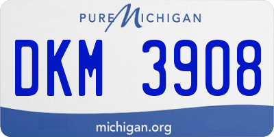 MI license plate DKM3908