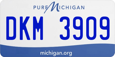 MI license plate DKM3909