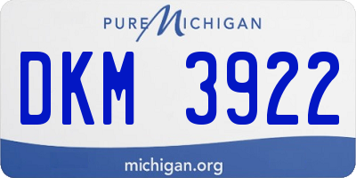 MI license plate DKM3922