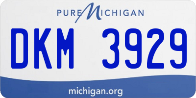 MI license plate DKM3929