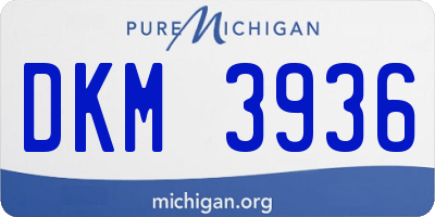 MI license plate DKM3936