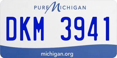 MI license plate DKM3941