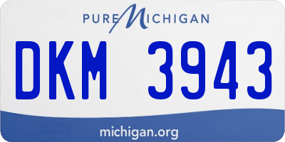 MI license plate DKM3943