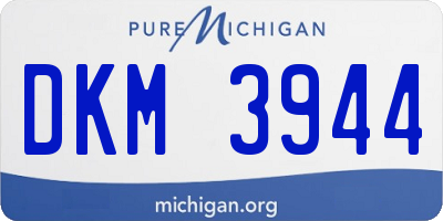 MI license plate DKM3944