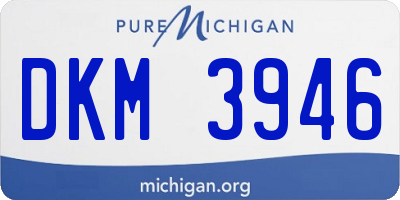 MI license plate DKM3946