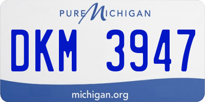MI license plate DKM3947