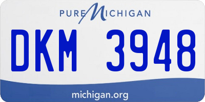 MI license plate DKM3948