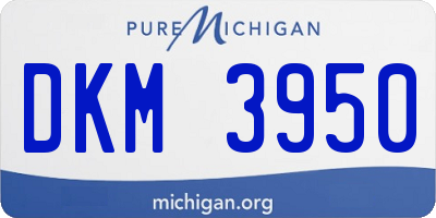 MI license plate DKM3950
