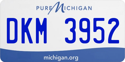 MI license plate DKM3952