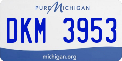 MI license plate DKM3953