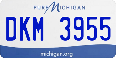 MI license plate DKM3955