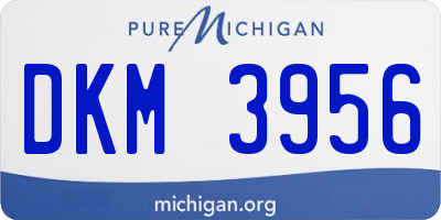 MI license plate DKM3956