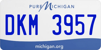 MI license plate DKM3957