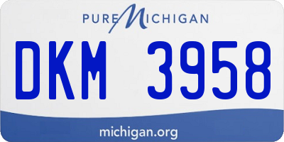 MI license plate DKM3958